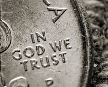 In God We Trust - as seen on a US coin