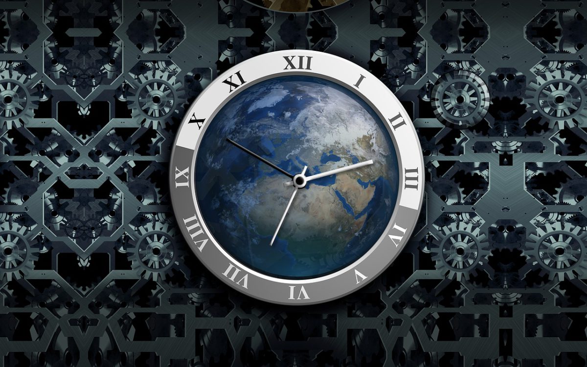 clock with fancy background