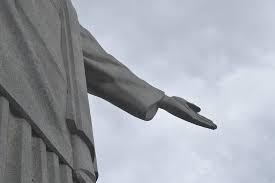 statue's outstretched arm