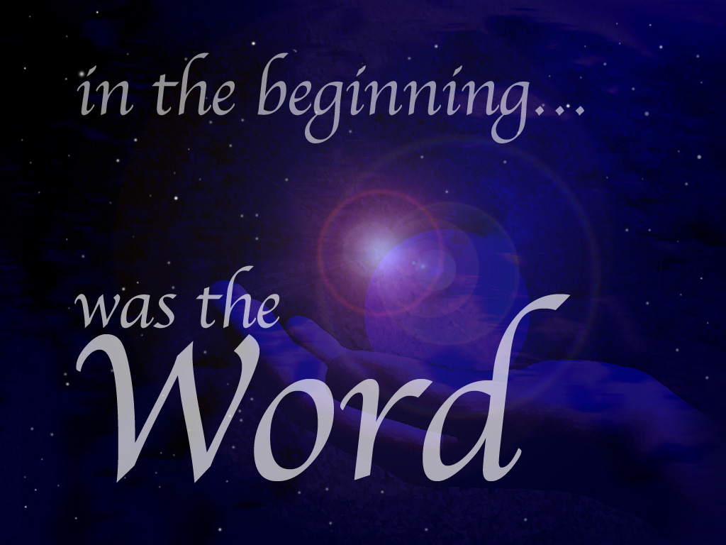 In the beginning was the Word (hand of God)