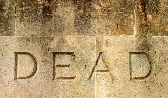 tombstone inscription "DEAD"
